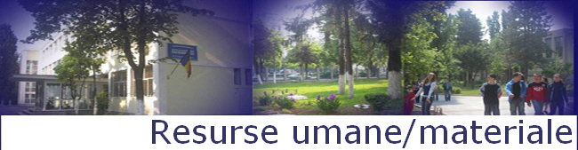 Resurse umane/materiale